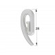 CURTAIN RAIL PLASTIC WHITE HOOK